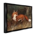 thumbnail image 4 of Stupell Industries Wild Fox in Forest Animals & Insects Painting Black Floater Framed Canvas Art Print Wall Art, 31 x 25, 4 of 10