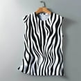 thumbnail image 5 of Njoeus Womens Tank Top Summer Zebra Stripe Sleeveless T-Shirt Work Casual Business Round Neck Sleeveless Tank Top, 5 of 5