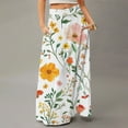 thumbnail image 2 of WTOBBY Women's Casual Leisure Foldable Floral Print High Waist Skirt with Functional Pocket, Draped Relaxed Long Maxi Skirt for Vacation Getaways and Sightseeing,Pink M, 2 of 5