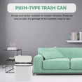 thumbnail image 4 of Trash Can White Plastic 1Set 12L 12.4x12.2x5.9in, 4 of 8