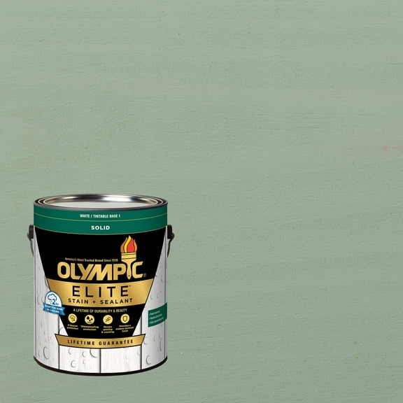 Olympic Elite 1 Gallon SC-1053 North Pole Solid Advanced Exterior Stain and Sealer in One