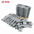 thumbnail image 1 of Rail Transport Big Size Building Blocks Creative Track Accessories Assemble Toys For Children Bricks Compatible City Train Set 20pcs curved track, 1 of 6