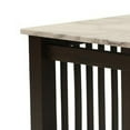 thumbnail image 2 of Moen 21 Inch Side End Table, White Faux Marble, Bottom Shelf, Black Wood, 2 of 5