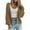 Brown, variant on Cropped Sweater Cardigans for Women Button Up V Neck Loose Chunky Knit Soft Fall Casual Solid Sweaters Outwear (XL, Pink)
