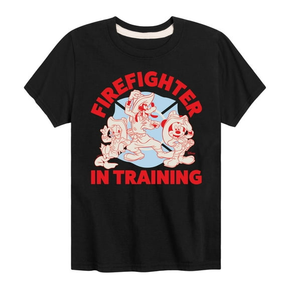 Disney - Firefighter Mickey & Friends - In Training - Toddler & Youth Short Sleeve Graphic T-Shirt