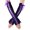 Satin Purple, variant on Womens Fingerless Gloves Elbow Lace Up steampunk Costume Arm Warmer