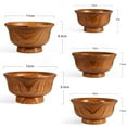 thumbnail image 5 of sunsanly 190/240/300/425/475ml Wooden Bowl Reusable Reverse Edge Round Thickened Anti-scalding High-footed Mongolia Style Rice Bowl Kitchen Utensil, 5 of 7
