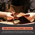 thumbnail image 5 of WEMATE Vintage Leather Journal,A6 Crazy Horse Leather  Journal For Women,7.08x3.9in, 5 of 7