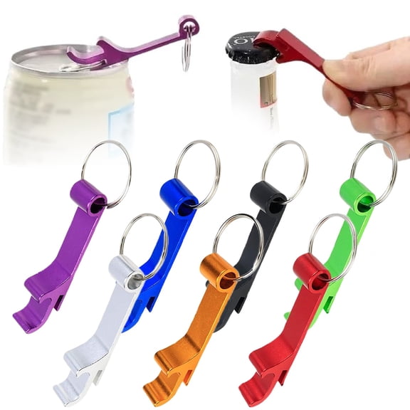 7PCS Colorful Key Chain Beer Bottle Openers for Bar and Home, 7 Color | Small, Practical, Easy to Carry, Open the Lids Easily, Beverage Bottle Opener Keychain for Men, Women, Made of Premium Metal
