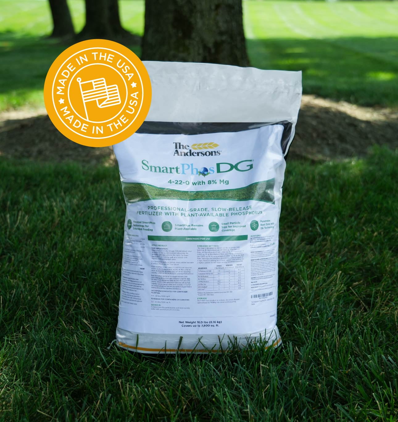 The Andersons SmartPhos DG 4-22-0 Professional-Grade Fertilizer (18lbs.) Covers up to 7,800 Sqft