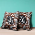 thumbnail image 3 of Wu Zetian Indoor/Outdoor Pillow in Red Black White 18x18, 3 of 5
