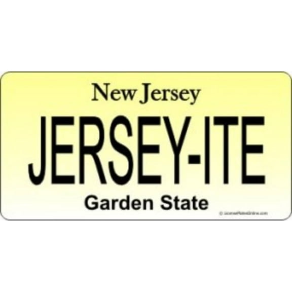 Design It Yourself Custom New Jersey Plate. Free Personalization on Plate