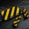 thumbnail image 3 of POBUDS Switch Skin | Sticker Wrap Vinyl Decal | Set Compatible with Nintendo Switch ( Switch Standard, Yellow Black Strip), 3 of 5