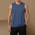 thumbnail image 5 of Men's Summer Tank Tops Workout Gym Sleeveless Shirts Moisture Wicking Breathable Casual Muscle Shirt Big and Tall Size M-5XL Blue, 5 of 9