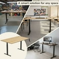 thumbnail image 6 of Mount-It! Hand Crank Sit-Stand Desk with Tabletop, Maple, Ergonomic, 6 of 9