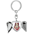thumbnail image 1 of Rusia muñecas Matrushka hembra Llavero de alas de ángel en forma de corazón, 1 of 3
