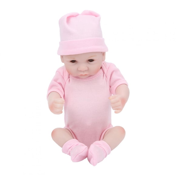 Muñeca de bebé realista de silicona de 10 pulgadas con ojos abiertos, regalo para niñas.