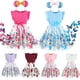 thumbnail image 2 of Vestido Floral elegante para niña, ropa con Lazo de cinta, estampado informal, fiesta de cumpleaños, estilo coreano diario, Verano, 2 of 5