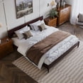 thumbnail image 4 of Aria King Solid Wood Modern Low Profile Platform Bed in Espresso, 4 of 14
