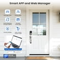 thumbnail image 6 of Veise Fingerprint Smart Locks for Front Door with Handle Set, Keyless Entry Keypad Deadbolt, Digital Electronic Touchscreen, Easy Install, Satin Nickel, 6 of 9