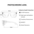 thumbnail image 3 of Gafas de seguridad con lente fotocromática de transición BINGKING UV400, 3 of 9