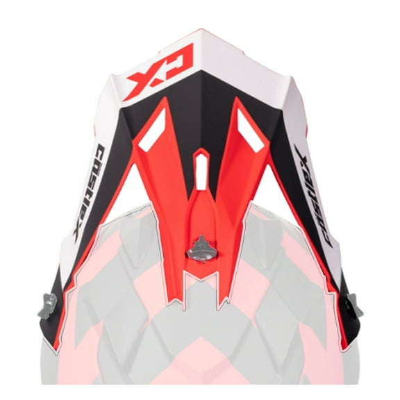 Castle Mode MX Youth Replacement Visor/Peak Flow Matte Red