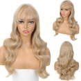 thumbnail image 1 of Long Curly Hair Wig Lace Inner Net Wig Air Bangs Long Curly Hair Water Ripple Wig Headgear, 1 of 4