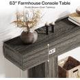thumbnail image 3 of Tribesigns 63" Wood Console Table with U-Shaped Base, 2-Tier Narrow Entryway Table, Hallway, Foyer, Gray, 3 of 7