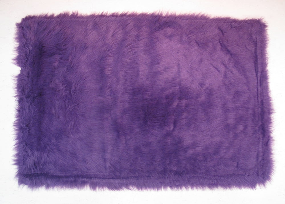 Fun Rugs Flokati Shag Area Rug FLK009 Purple Purple Shag Comfy