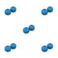thumbnail image 2 of Masaje bola mano Ounissouiy juguetes sensoriales ocio adulto cuello pierna anti estrés juguete Azul, 2 of 6