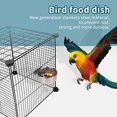 thumbnail image 5 of WeiHuan Toys cuencos de acero inoxidable para pájaros con abrazadera, cuenco de agua duradero, vasos de alimentación, cuenco de comida para chinchillas, platos para pájaros para jaulas, comederos y be, 5 of 5