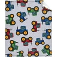 thumbnail image 2 of Colorful Tractors Excavators Blue Trucks Flannel Lightweight Blankets Quilt Plush Fleece Soft Bedding Throw Blanket for Couch and Bed 50"x40" for Kids, 2 of 6