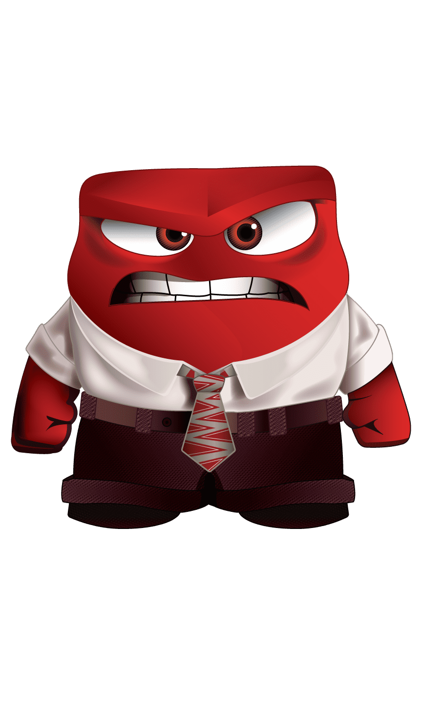 Vinyl Inside Out Anger Decor Design Adhesive Wall Decal 19" x 30
