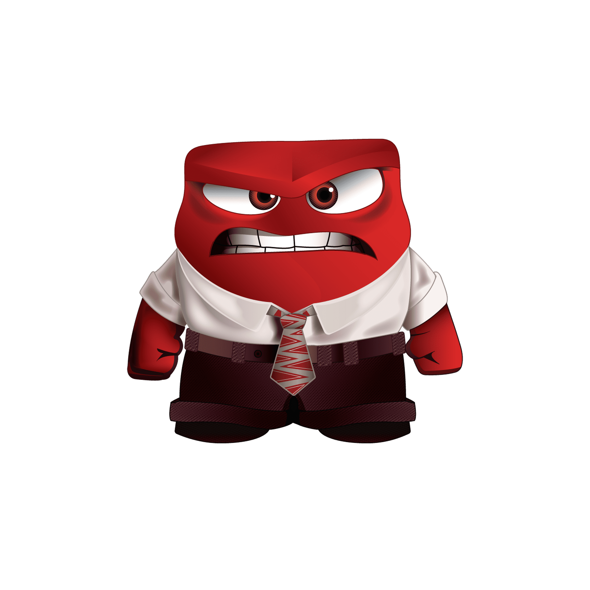 Vinyl Inside Out Anger Decor Design Adhesive Wall Decal - 22" x 36" Home Art Riley's Red Angry Mad Emotion Decoration Living Room Children's Room Computer Animated Film Removable Sticker - Multicolor