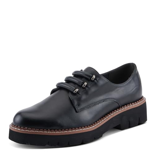 PATRIZIA Women's HAZELINA Oxfords with Burnished Finish, Elastic Laces, and Lightweight EVA Sole