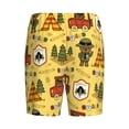 thumbnail image 5 of Fotbe Forest Guard Pajama Shorts for Men, Men's Pajama Bottoms, Sleepwear,Short Pajama Pants-3X-Large, 5 of 9