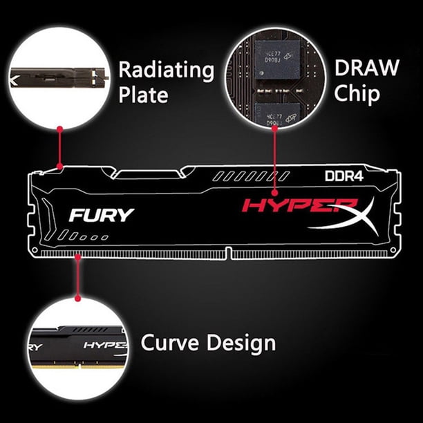 For Kingston HyperX FURY PC Memory RAM Memoria Module DDR4 8GB
