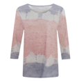thumbnail image 3 of Birdeem T-Shirt Imprimé pour Femmes, Blouse Mi-Longue à Manches 3/4, Col Rond, Hauts Décontractés, 3 of 12