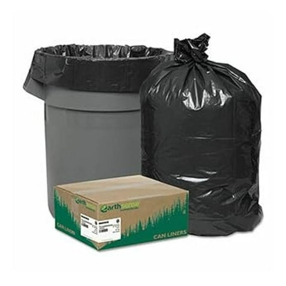 Earthsense RNW4850 Can Liner 40x46, 40-45 Gal, 1.25 mil, Black, (Case of 100)