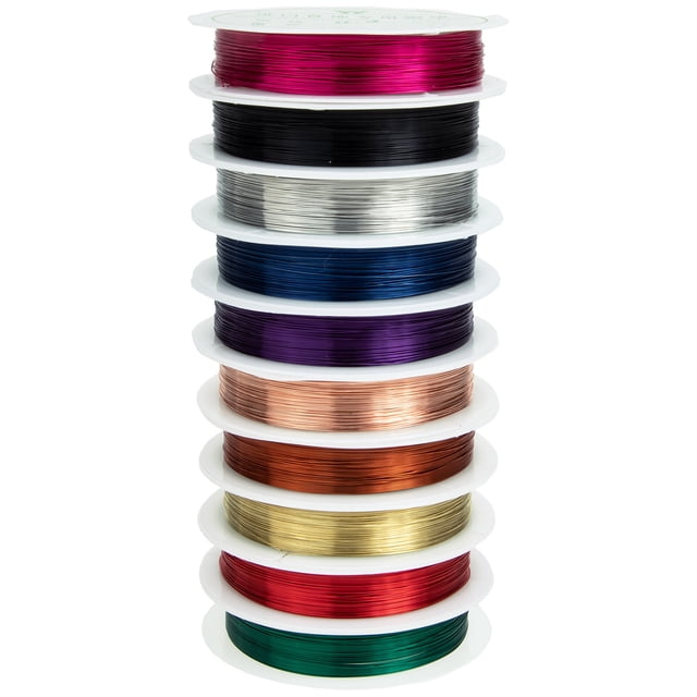 Miangastore 10 Rolls Jewelry Beading Wire DIY Craft Making Copper Wire Bracelet Beading String