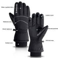 thumbnail image 4 of Penkiiy Winter Gloves for Men Men's Gloves Winter Outdoor Windproof Ski Riding Touch-Screen Plus Velvet Double Layer Warm Gloves Black Gloves, 4 of 9