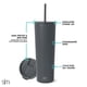 thumbnail image 2 of Vaso aislante moderno, sencillo, con tapa y pajita, 500 ml, 2 of 6