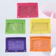 thumbnail image 3 of Estuche para lápices con cremallera transparente creativo de 5 uds., estuche para lápices de gran capacidad con tres orificios, estuche para lápices Oxford (amarillo, morado, naranja, rosado y verde), 3 of 5