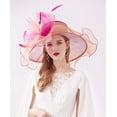 thumbnail image 3 of Women Derby Hat Church Tea Party Fascinators Wedding Organza Hats, 3 of 7