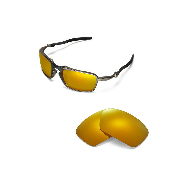 God følelse Orkan voks Walleva 24K Gold Polarized Replacement Lenses for Oakley Badman Sunglasses  - Walmart.com