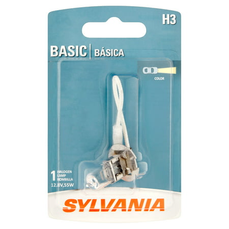 Sylvania 12.8V 55W H3 Basic Halogen Lamp (Best H3 Headlight Bulb)