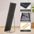 thumbnail image 3 of 59"x16" Standing Mirror Full Body Mirrors Full Length for Home Wall Decor Black, 3 of 7