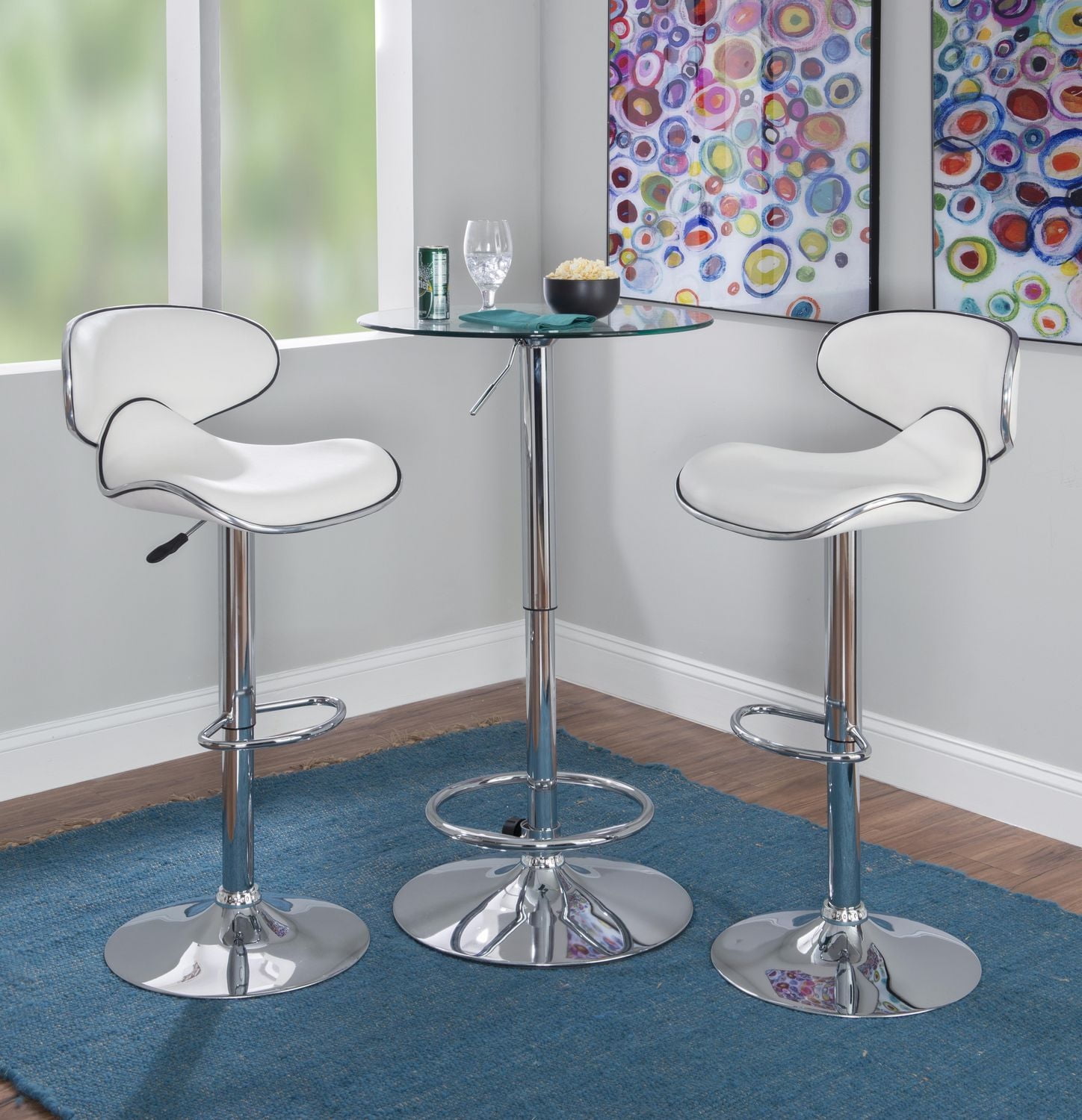 Tabouret de bar Seith, blanc