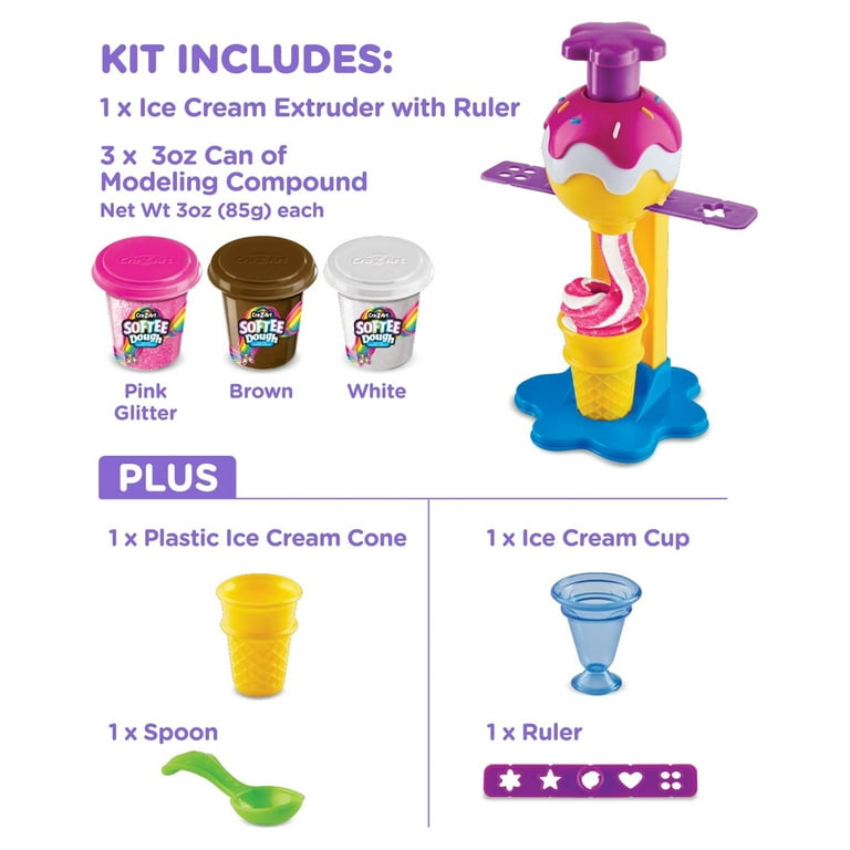 Cra Z Art Softee Dough Ice Cream Craze Modeling Compound Activity Set Walmart