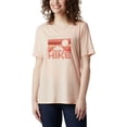 thumbnail image 4 of Columbia Womens Plus Size Relaxed V-Neck T-Shirts, Orange, 3X, 4 of 5